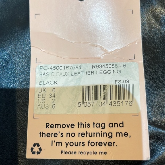 MISSGUIDED faux leather tights - Picture 2 of 2